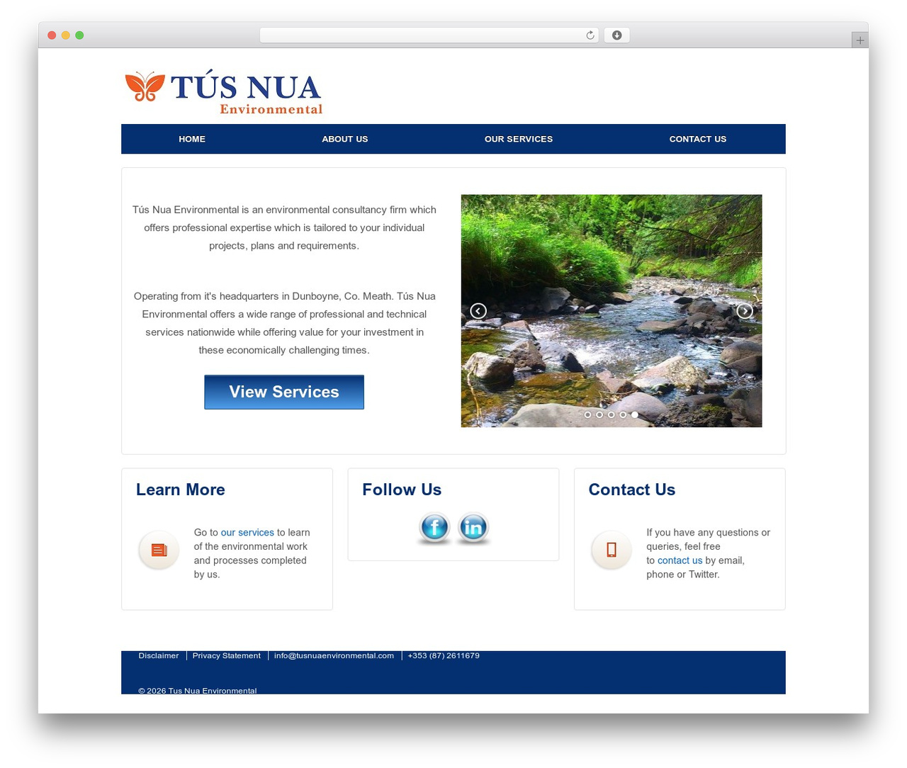 Responsive WordPress theme - tusnuaenvironmental.com