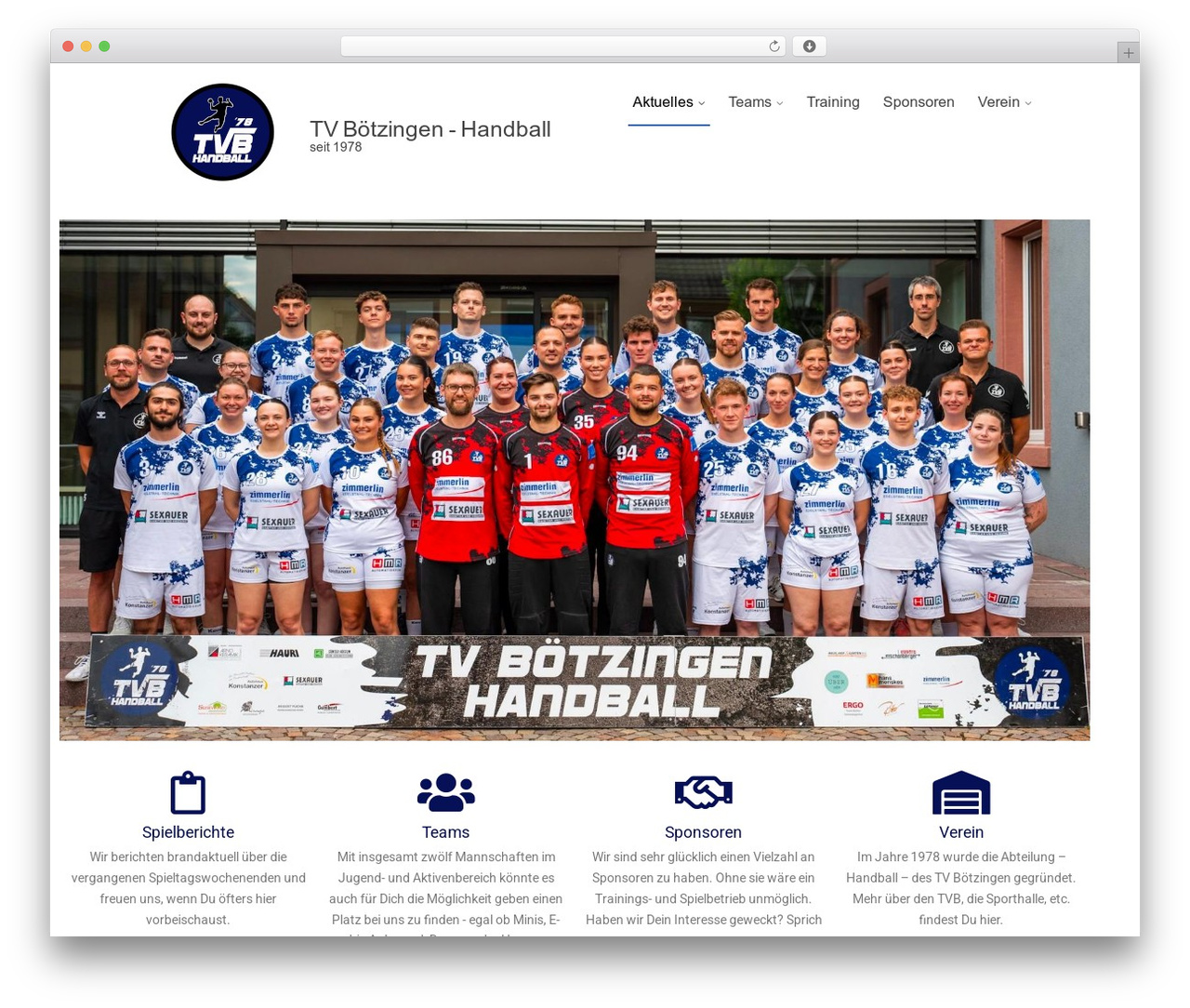 Theme WordPress MultiSport - tvboetzingen-handball.de