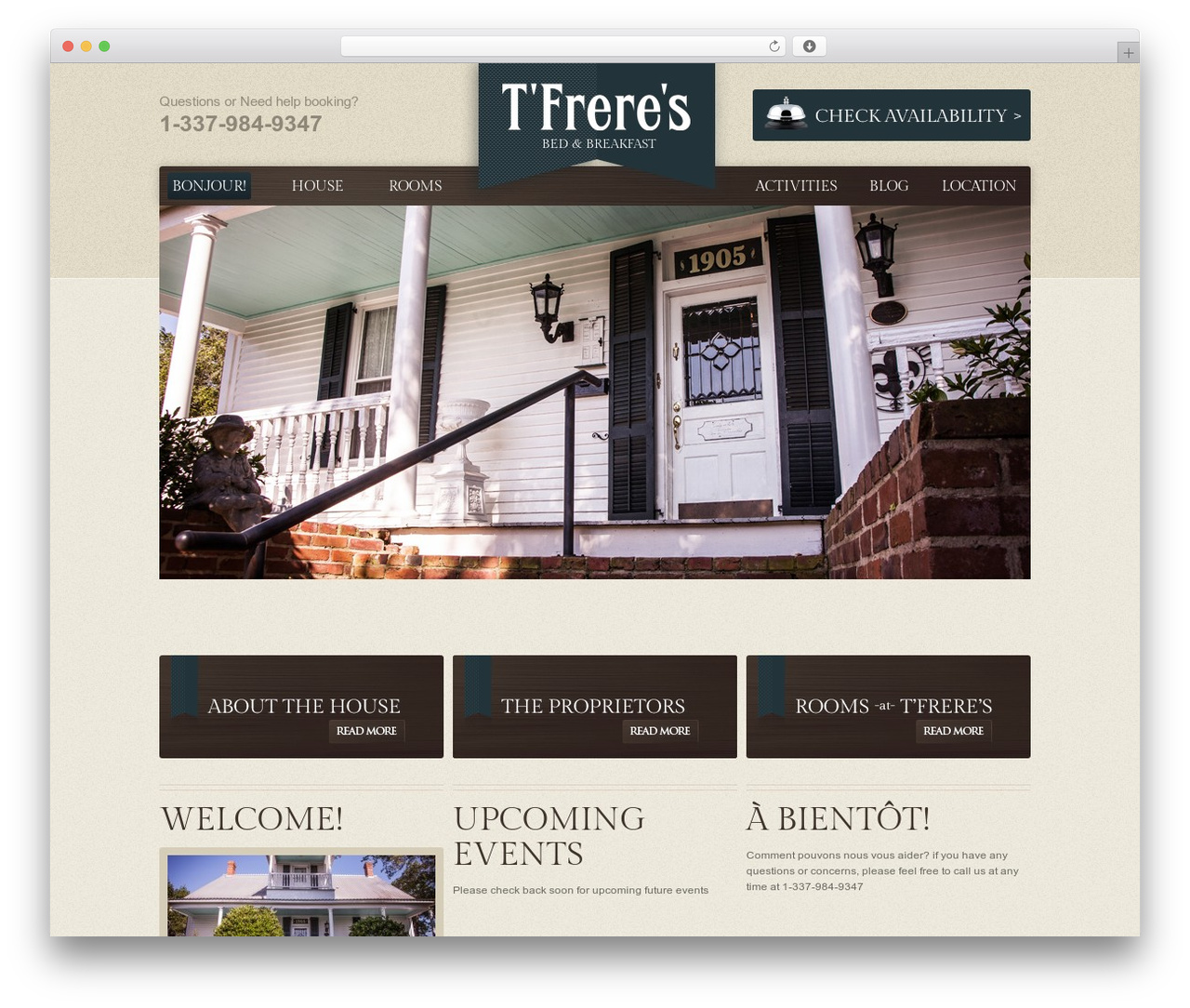 theme1963 WordPress theme design - tfrereshouse.com