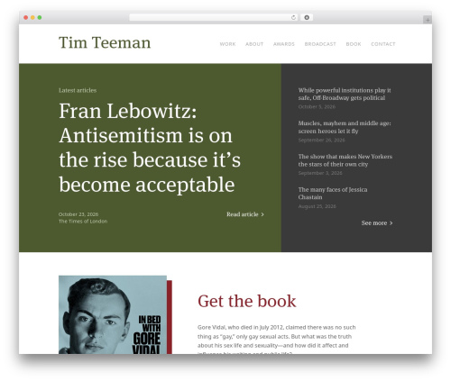 WordPress theme Tim Teeman - timteeman.com