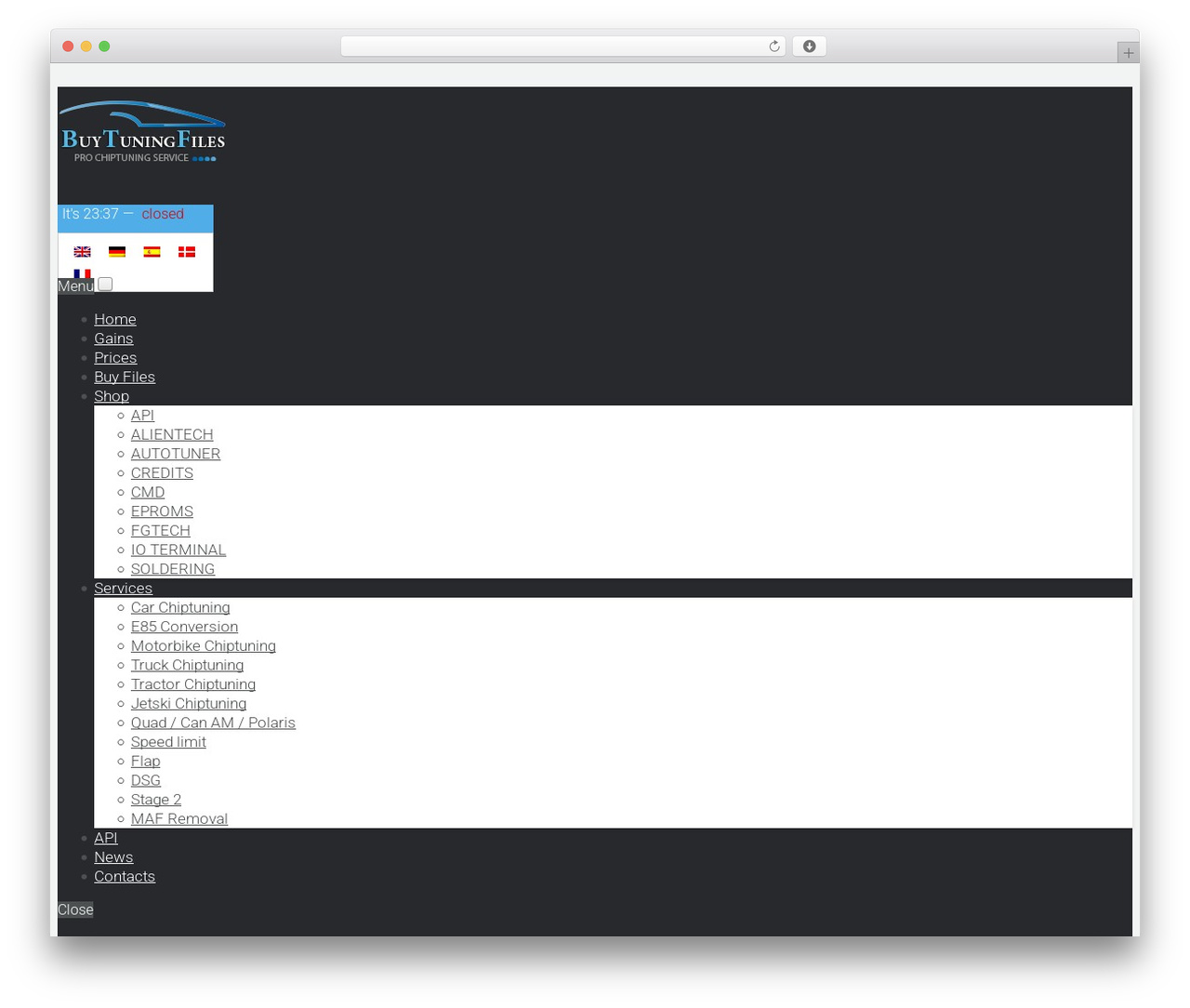 Cherry Framework WordPress website theme - buy-tuning-files.com