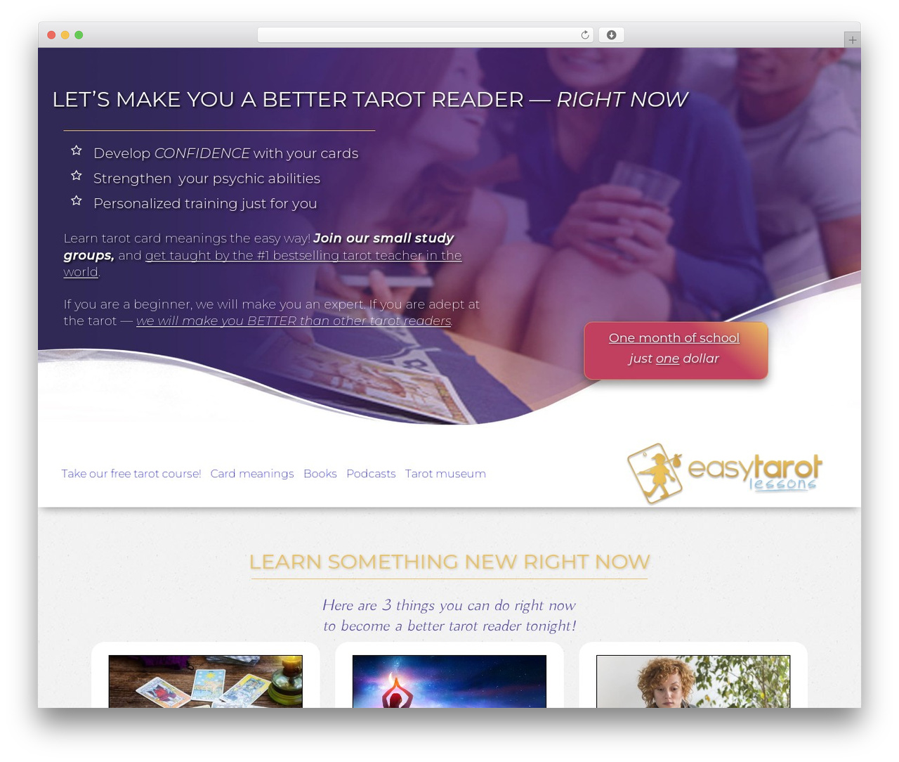 Pressive WordPress theme - easytarotlessons.com