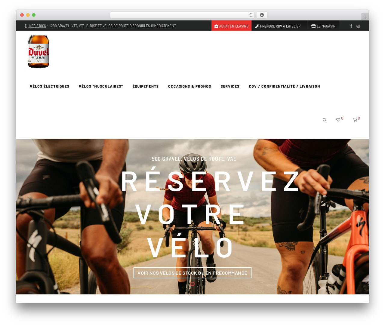 Savoy WordPress ecommerce theme - bikeshop.be