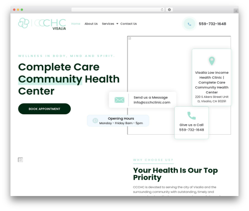 Theme WordPress CCCHC Theme - visaliacompletecare.com