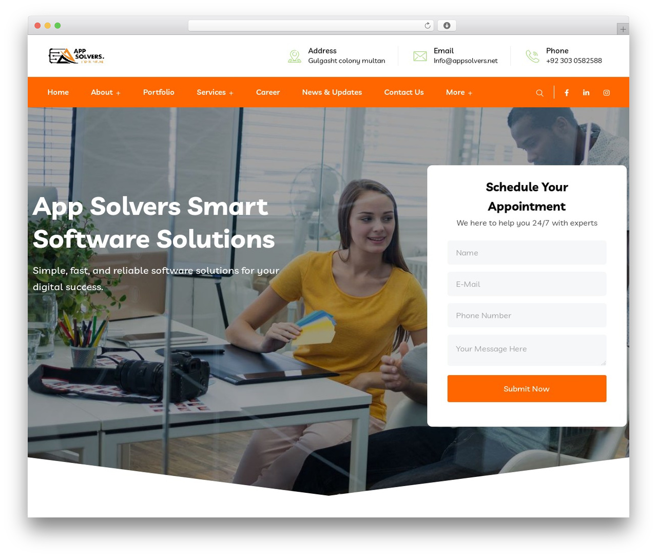 WordPress theme Braintech - appsolvers.net