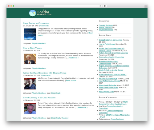 WP theme Catalyst - healthyawareness.com