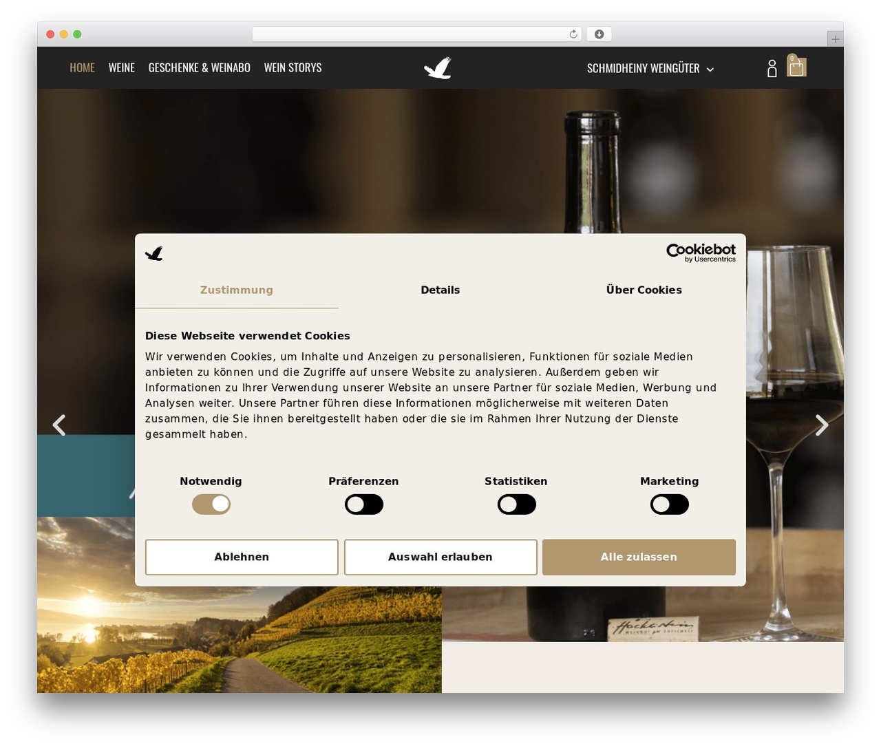 WP theme Hello Elementor - schmidheiny-weinshop.ch