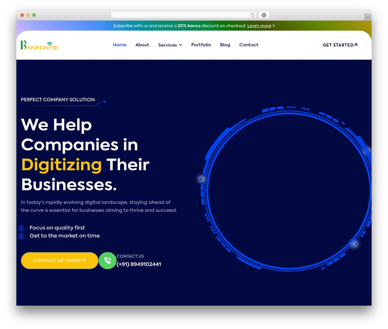 Techco WordPress theme - bankonites.com