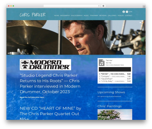 WordPress theme Musicpro - chrisparkerdrums.com