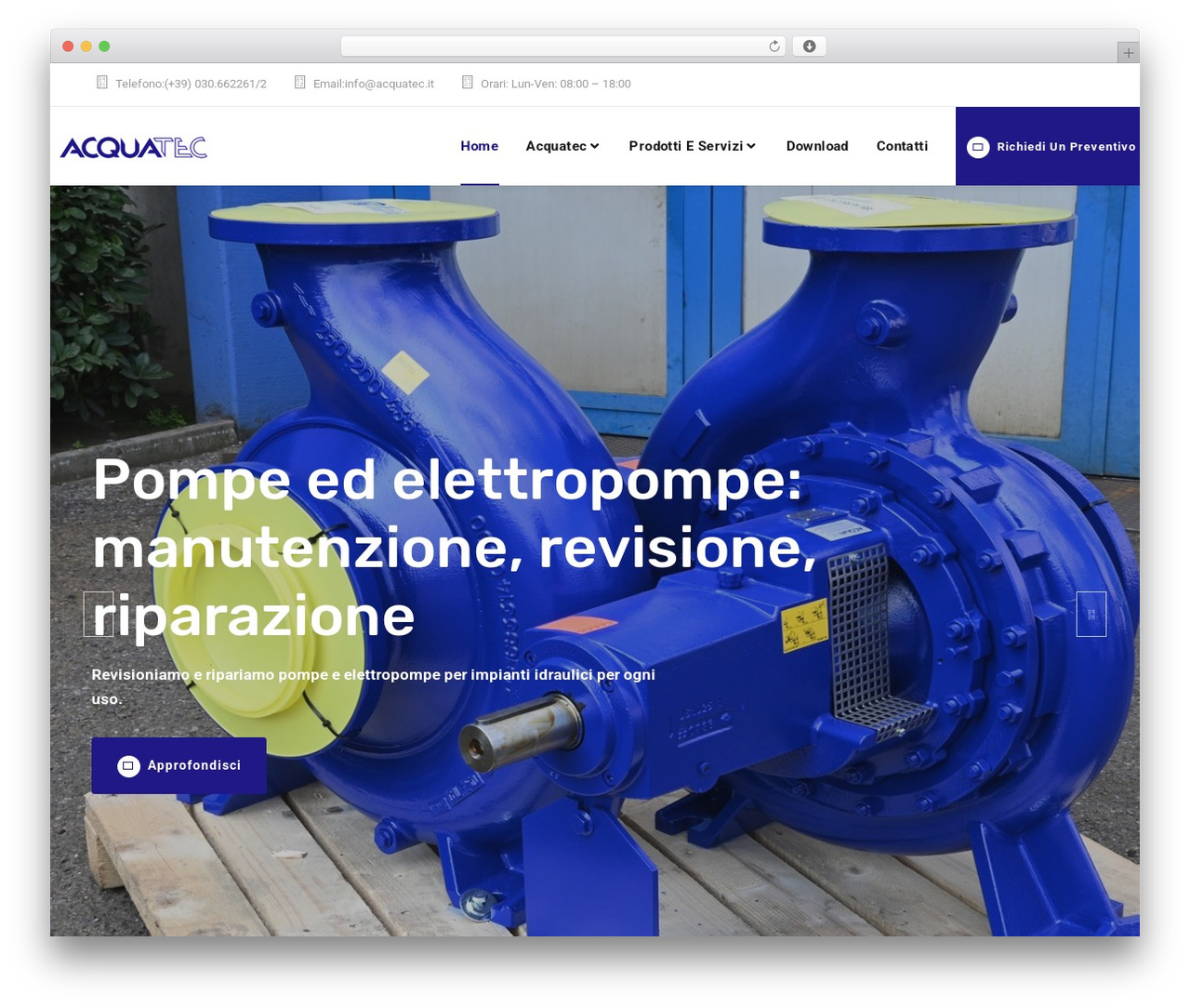 Acquatec WordPress theme - acquatec.it