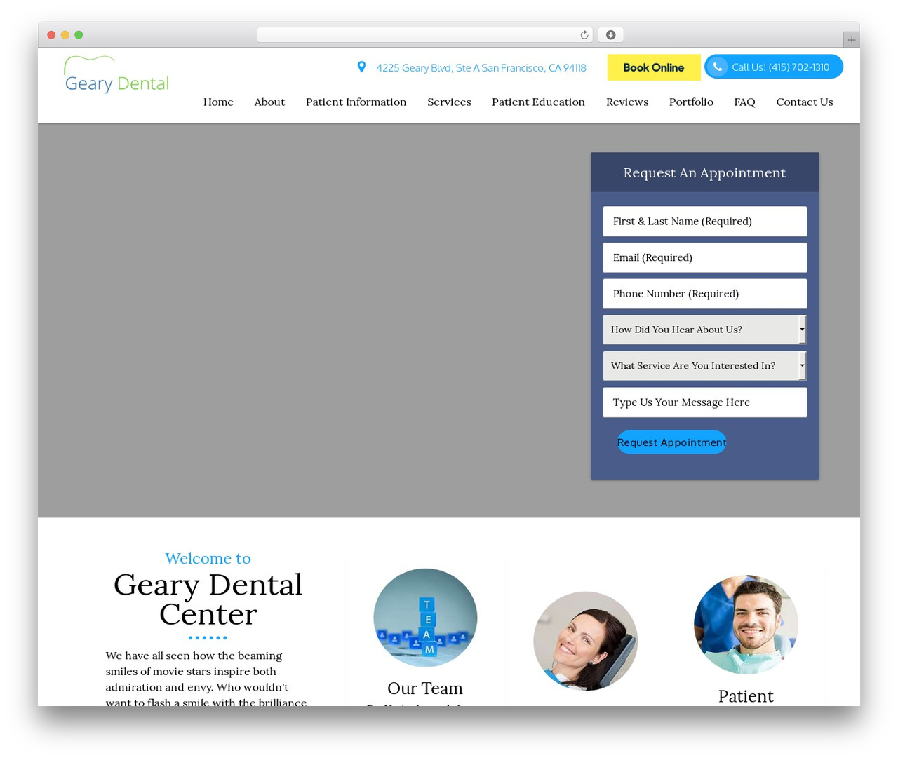 DoctorGenius Framework WordPress theme - gearydental.com