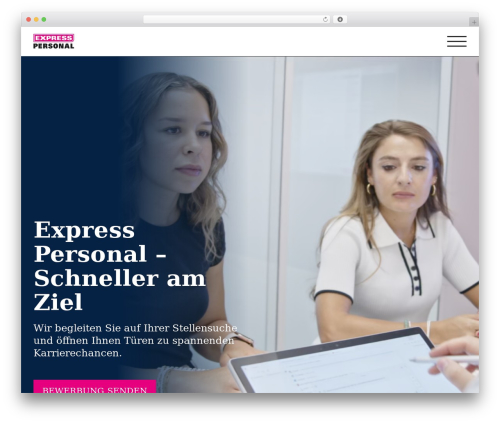 expresspersonal theme WordPress website theme - exklusivpersonal.ch