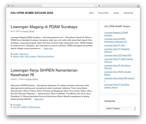 GeneratePress WordPress theme - informasicpnsbumn.com