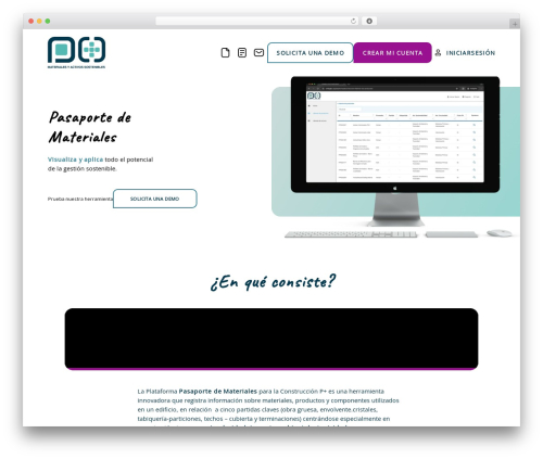 Theme WordPress Pasaporte de Materiales - pasaportemateriales.cl