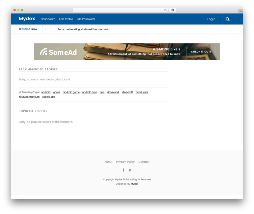 UpVote WordPress theme - mydex.net