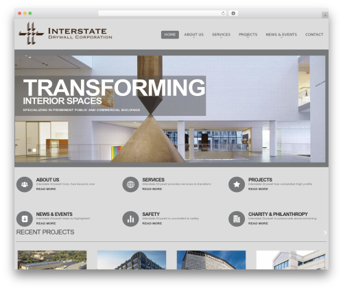 WordPress theme cherry - interstatedrywallcorp.com