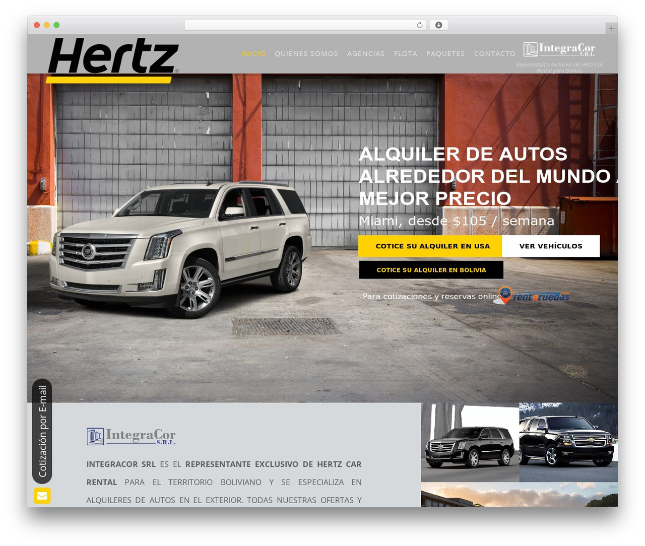 WordPress theme Divi - hertzbolivia.com