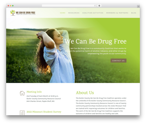 Divi theme WordPress - wecanbedrugfree.org
