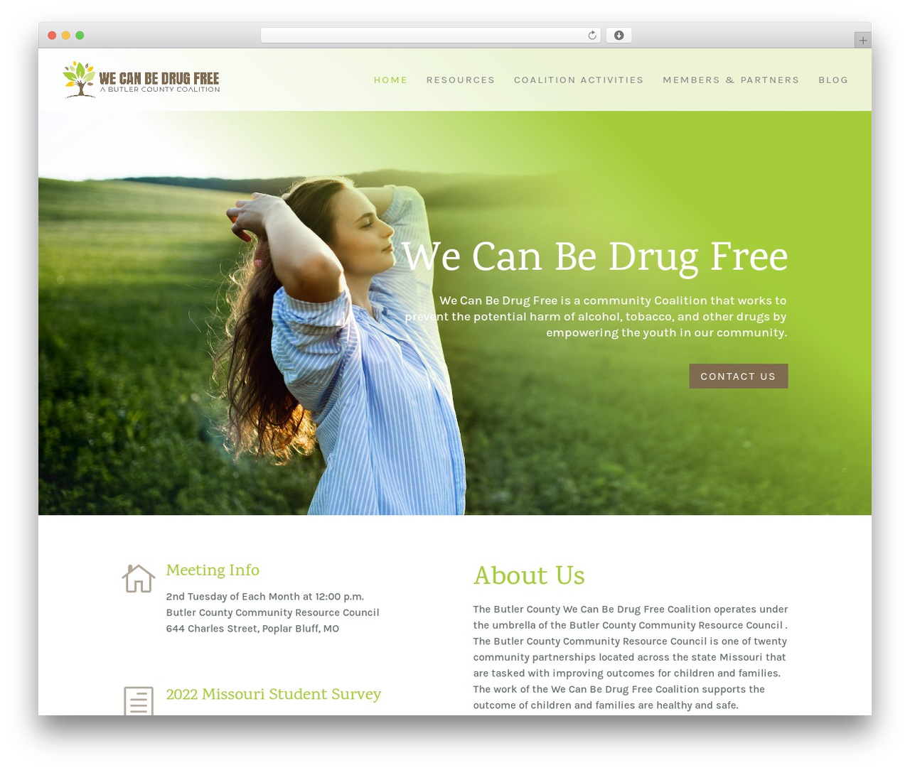 Divi theme WordPress - wecanbedrugfree.org