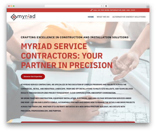 Divi WordPress theme - myriadelectrical.com