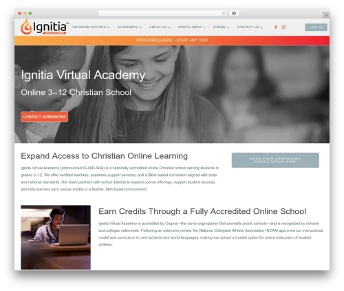 LandKit WordPress theme - ignitiavirtualacademy.com