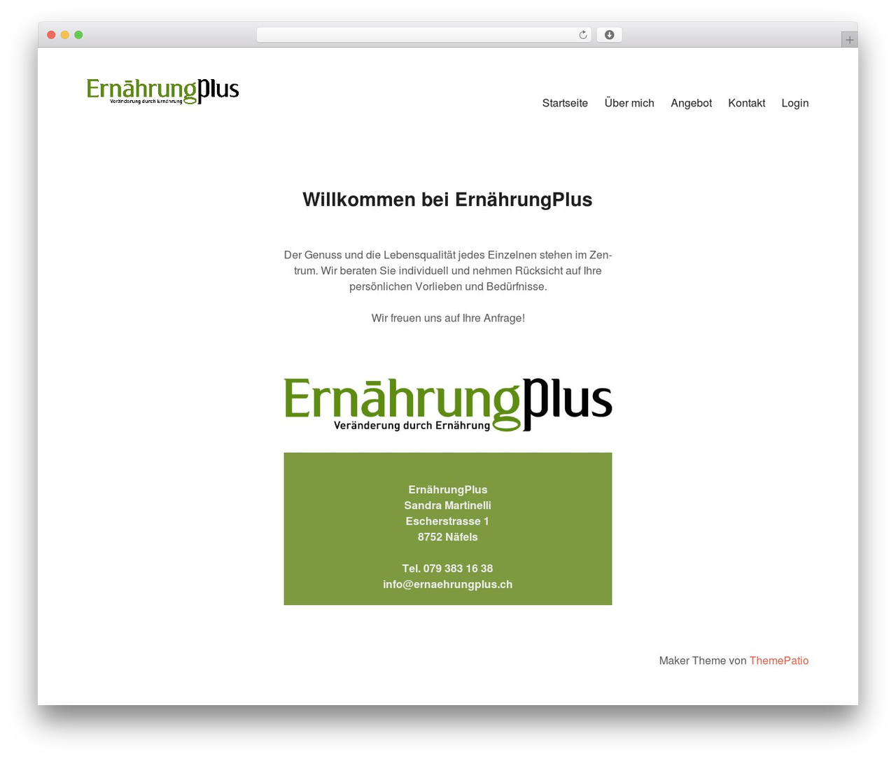 Maker WordPress theme - ernaehrungplus.ch Maker WordPress theme - ernaehrungplus.ch