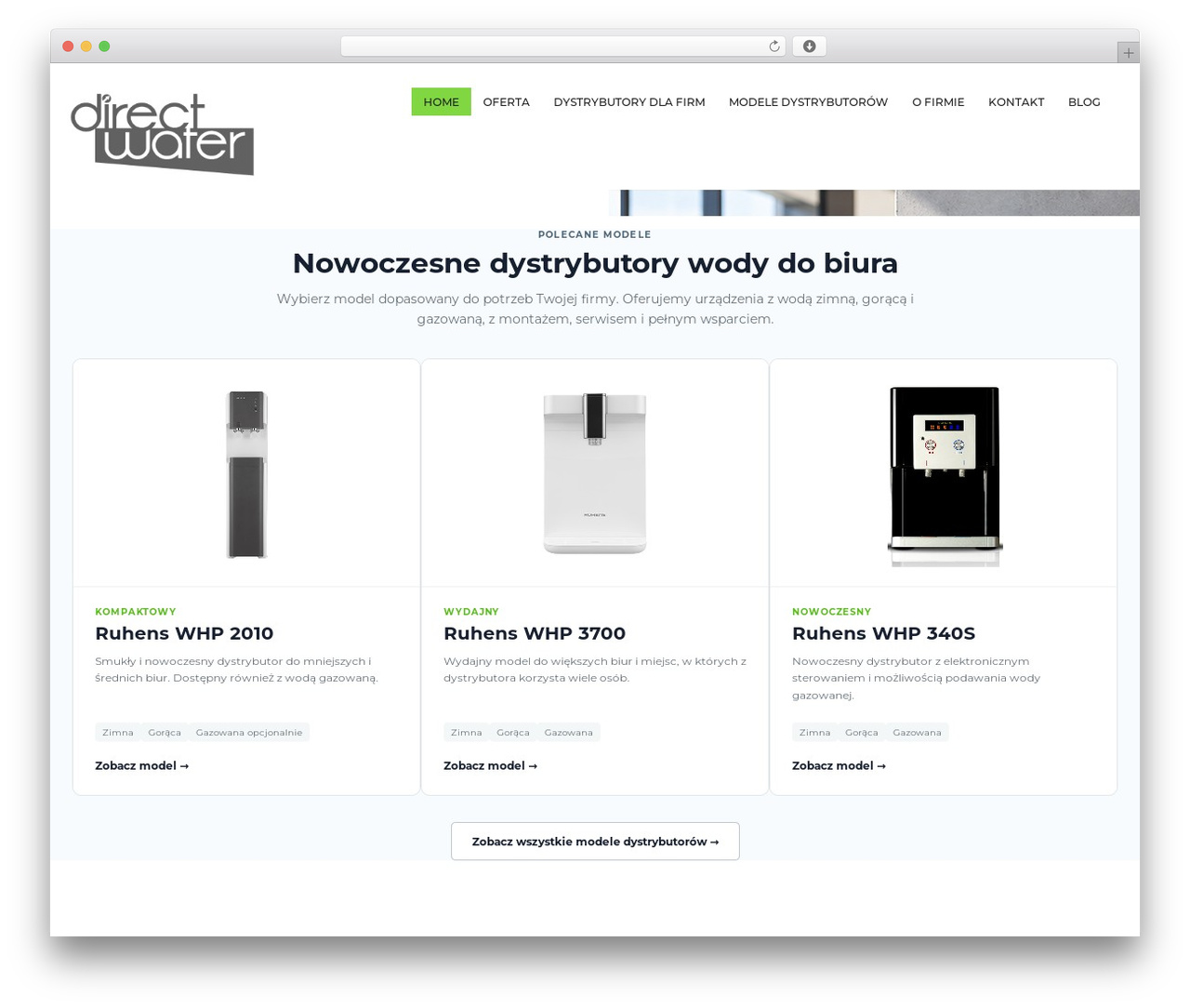 Won WordPress theme - directwater.pl