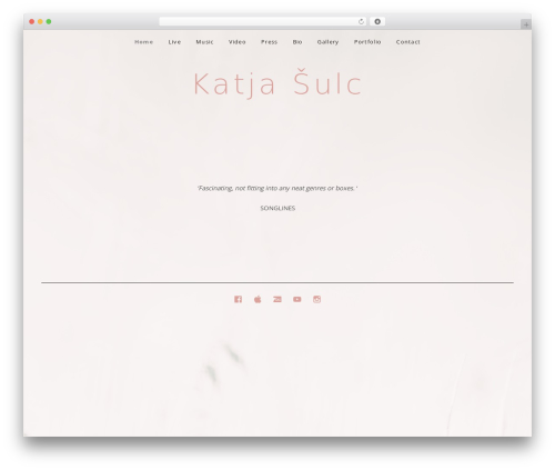 WordPress theme Obsidian - katjasmusic.com