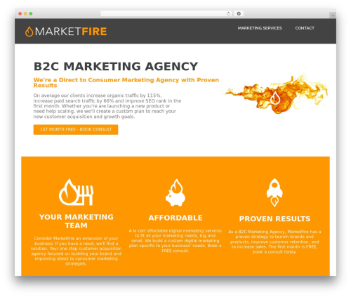 WordPress theme Child Theme - mktfire.com