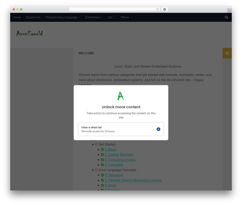 deAdblocker (deadblocker) free WordPress plugin - aruneworld.com