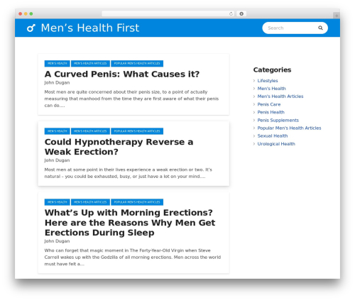 WordPress theme Impreza - menshealthfirst.com