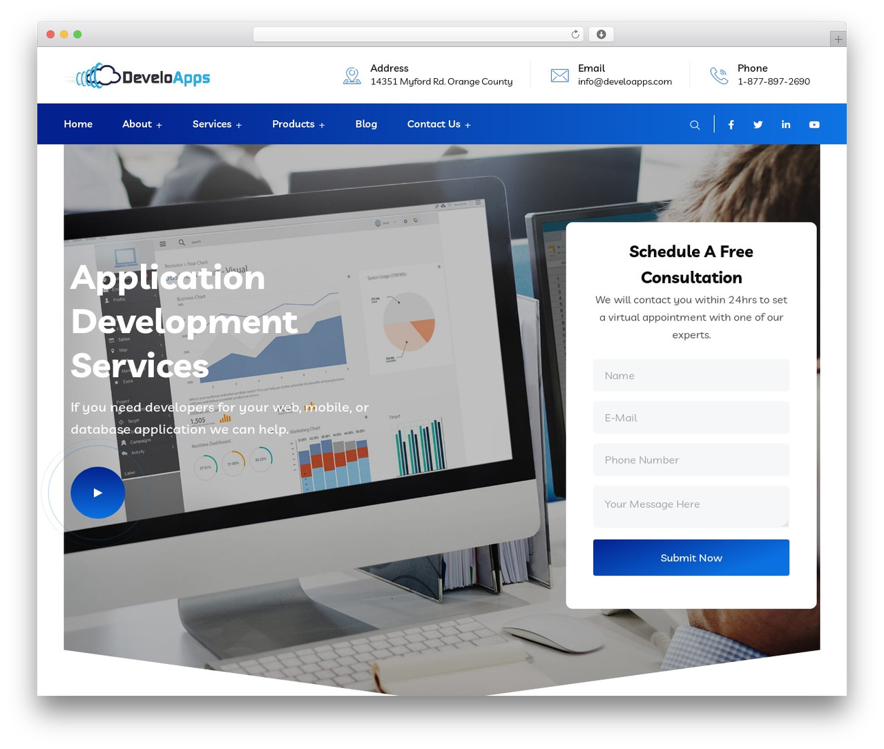 Braintech theme WordPress - develoapps.com Braintech theme WordPress - develoapps.com