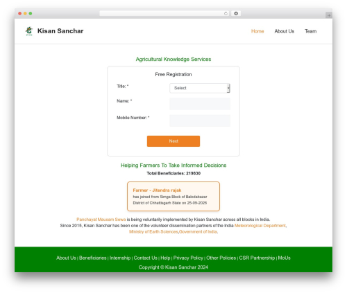 GeneratePress theme WordPress - kisansanchar.org