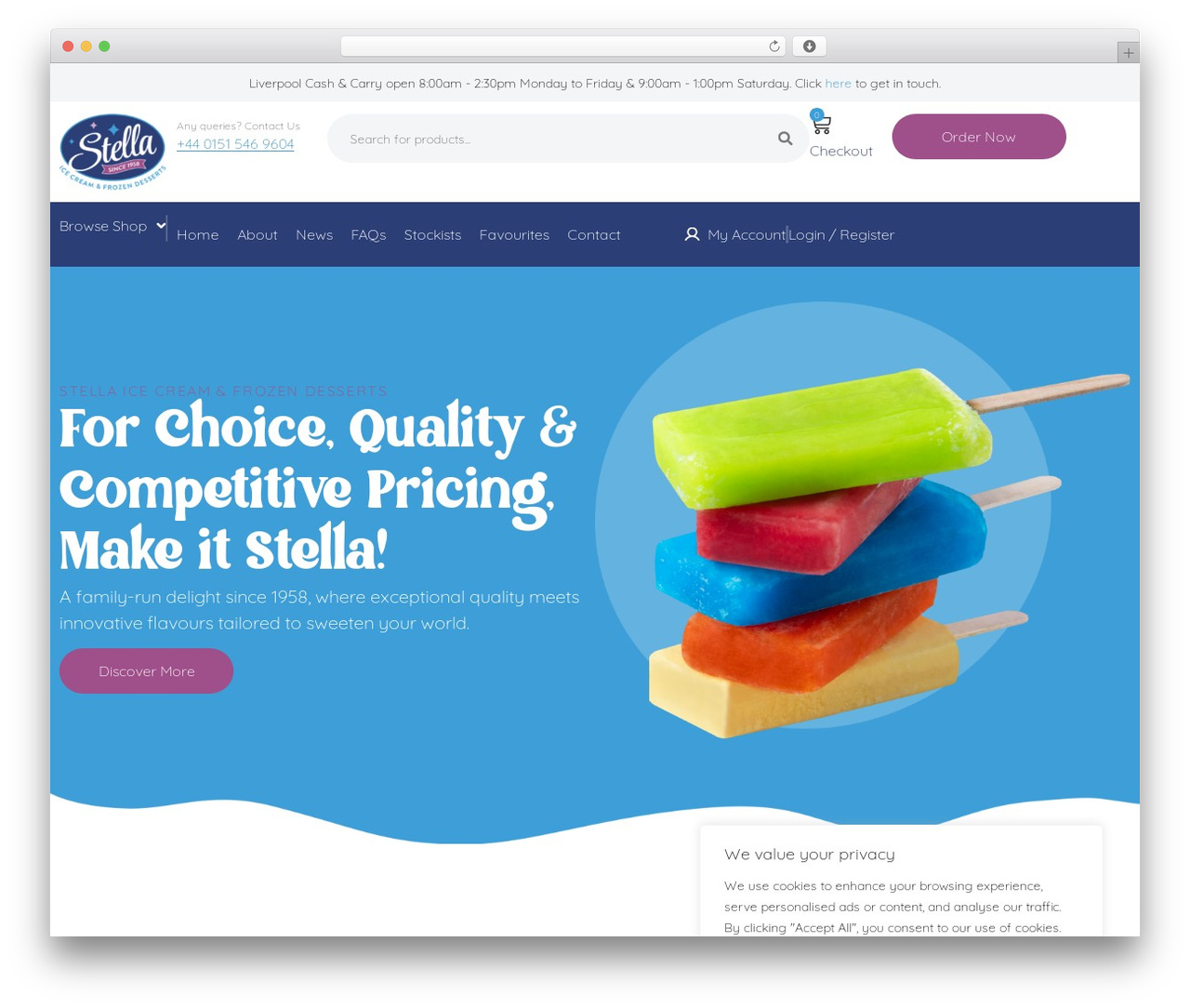 Hello Elementor theme WordPress - stella-icecream.com