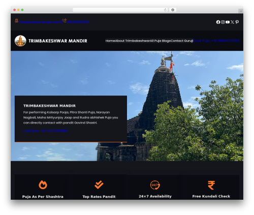 Theme WordPress Constructo Build - www.trimbakeshwarmandir.com