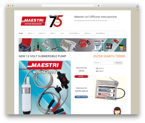 Tiny Framework best free WordPress theme - maestrisrl.com
