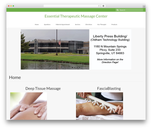 Virtue massage WordPress theme - utahmassagecenter.com