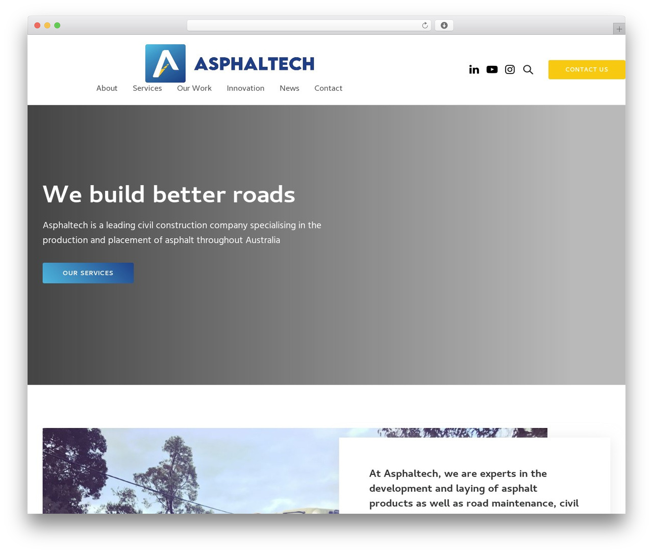 WordPress theme Exponent - asphaltech.com.au