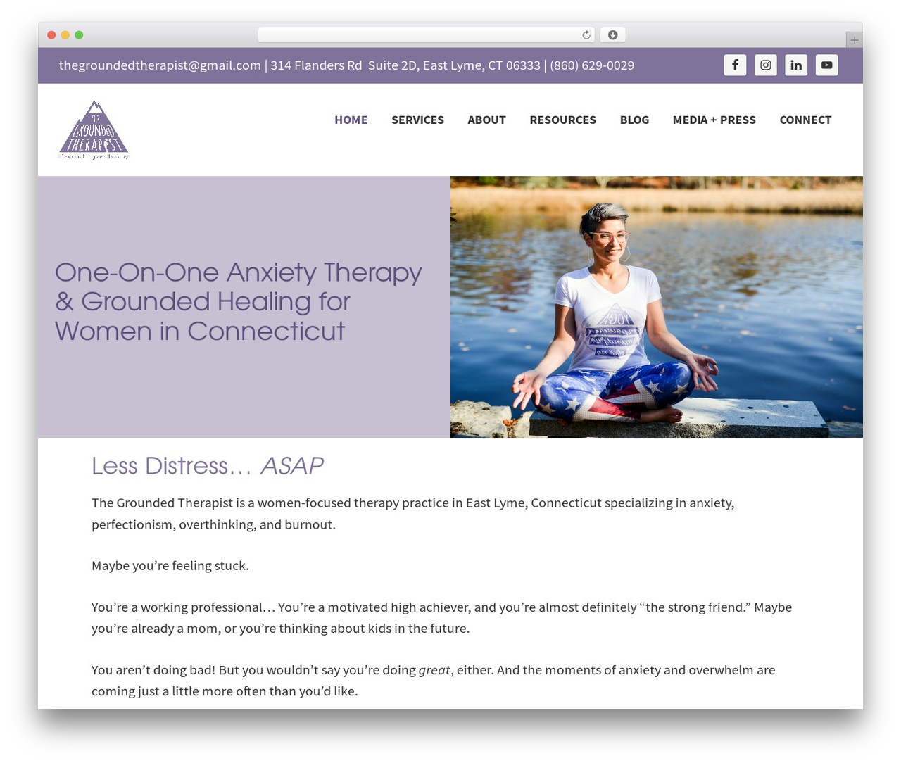 WordPress theme Genesis - groundedtherapist.com