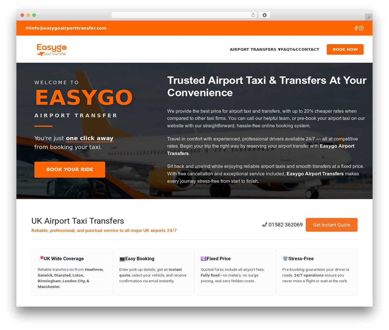 Hello Elementor theme WordPress - easygoairporttransfer.com