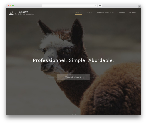 Oneline top WordPress theme - alpagate.ch