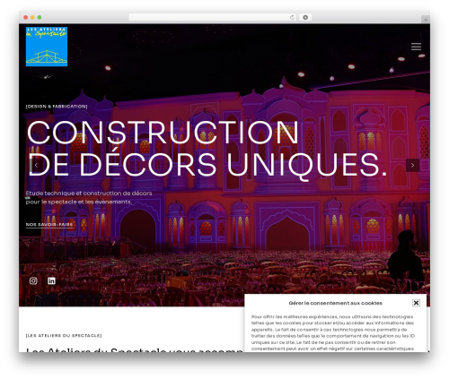 Ponte WordPress theme - lesateliersduspectacle.com