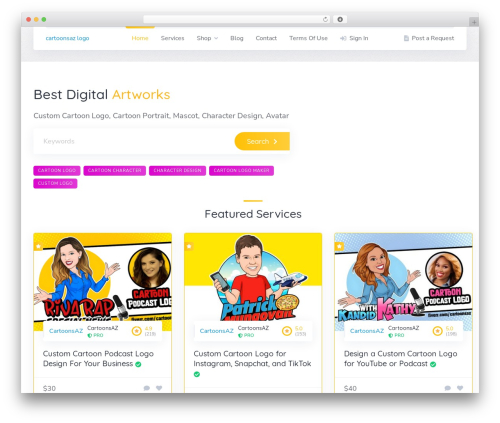 TaskHive WordPress theme - cartoonsaz.com