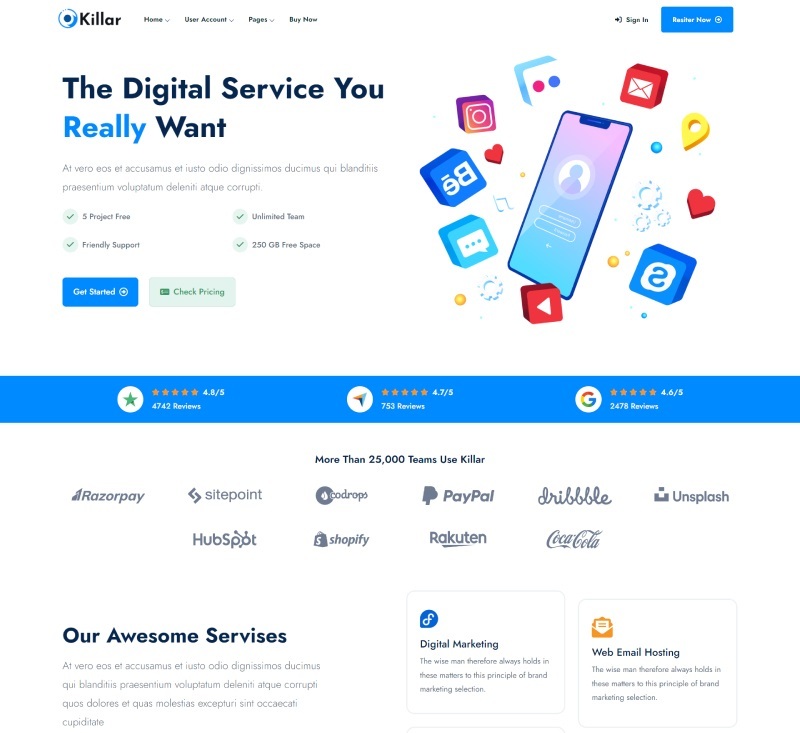 WordPress theme Killar by WTTechDesign Team