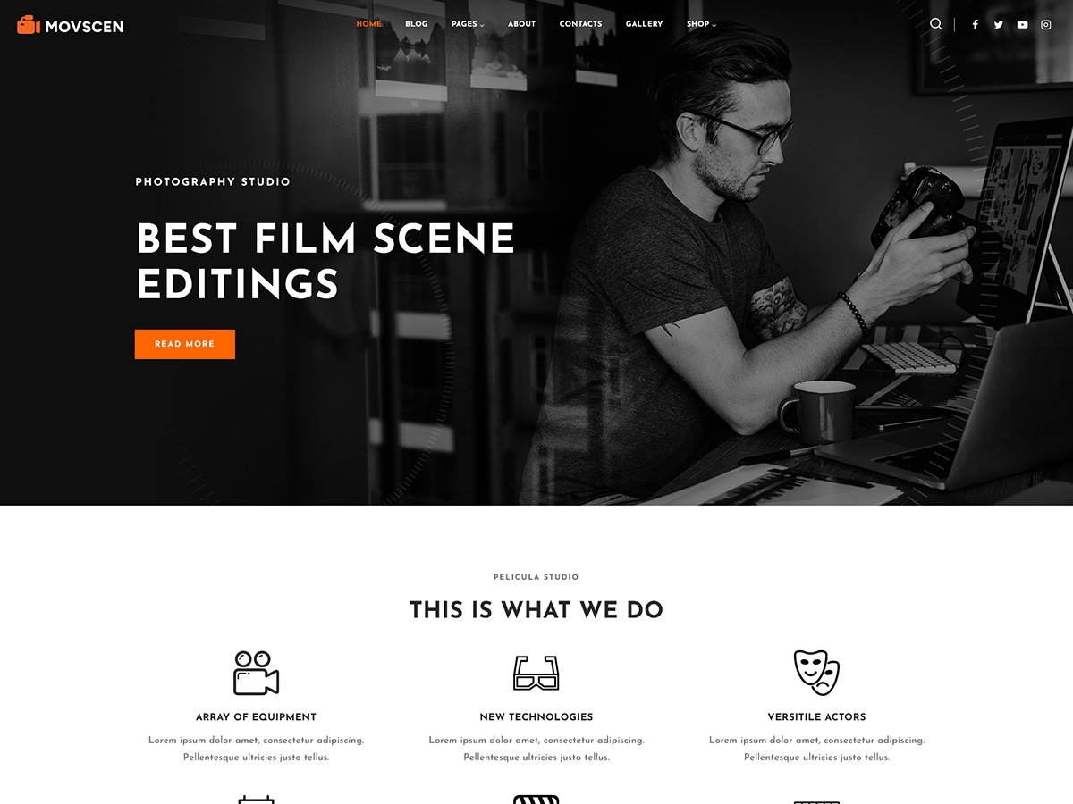 Movscen WordPress theme by CoderPlace