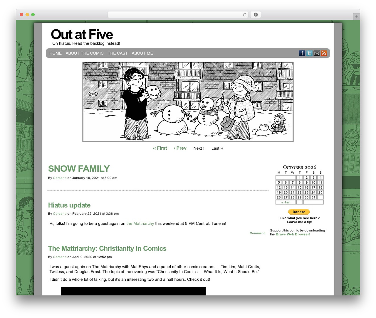 WordPress theme ComicPress - outatfive.com