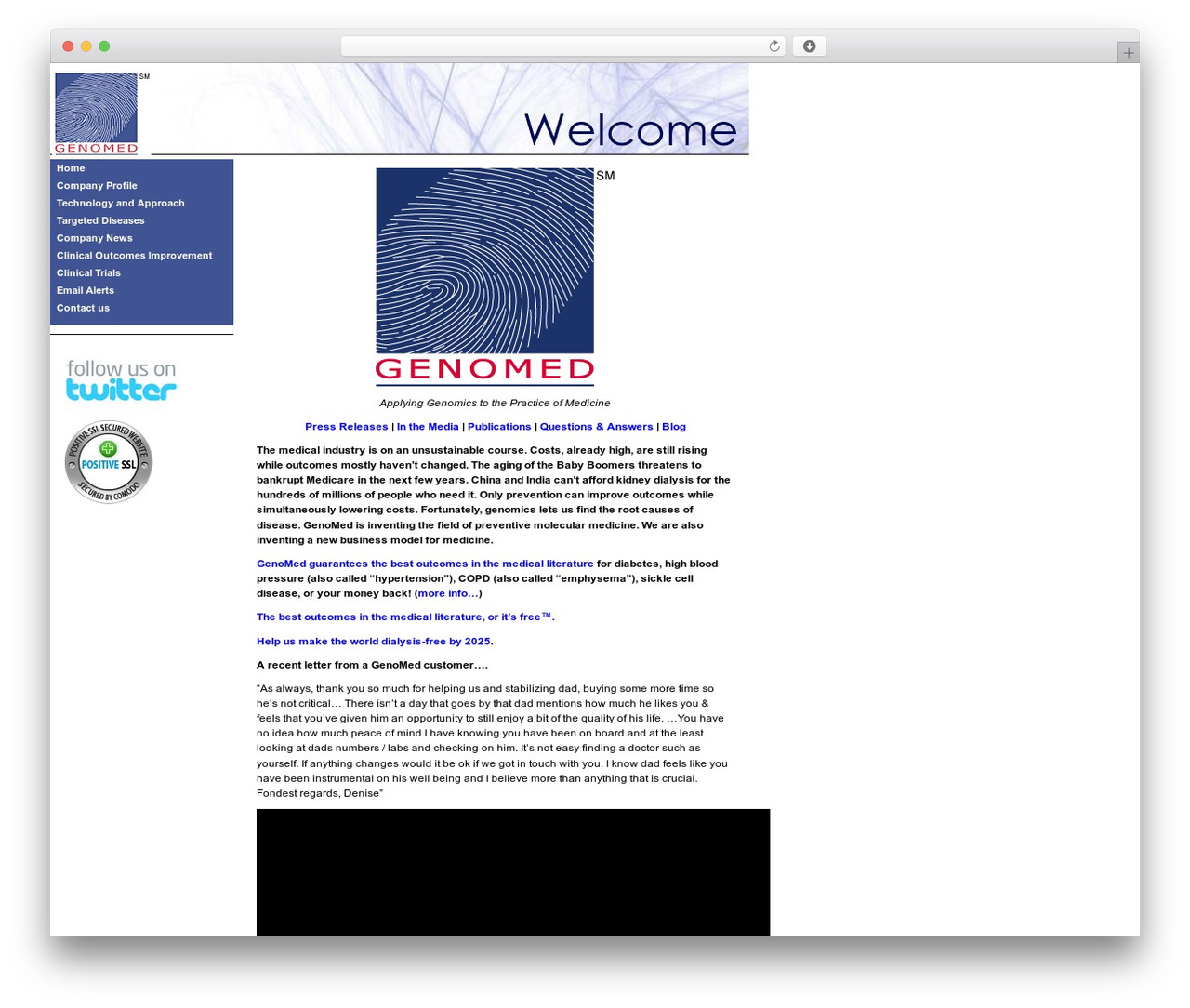 WordPress theme Bootstrap Basic - genomed.com
