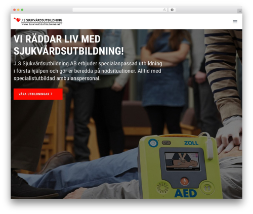 WordPress theme CMS cmsvrx system - sjukvardsutbildning.com