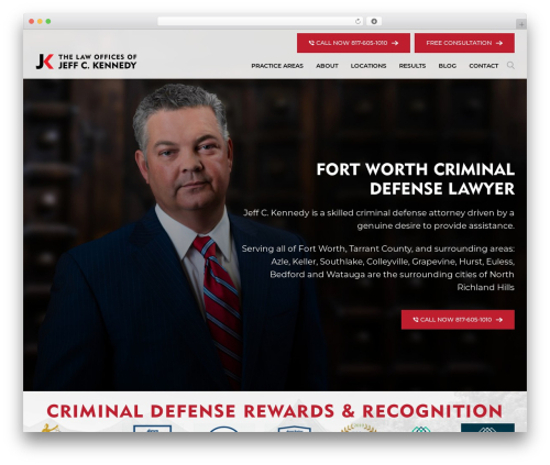 WordPress theme Jeff K Custom Theme - criminallawyerfortworthtx.com