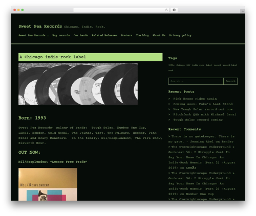 Bappi WordPress theme - sweetpearecords.net